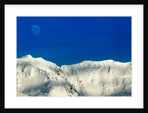Moon and Mountain Peaks, Antarctica by Anonymous