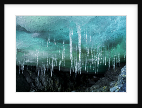 Icicles in Ice Cave, Cuverville Island, Antarctica by Anonymous