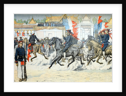 Procession of Indigenous Cavalry in French Indo-China (Vietnam) by Anonymous