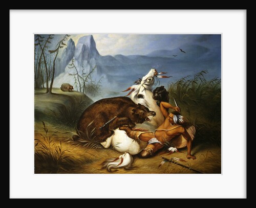 Indian Bear Fight by Anonymous