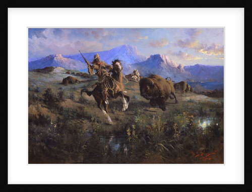 Buffalo Hunt by Edgar Samuel Paxson