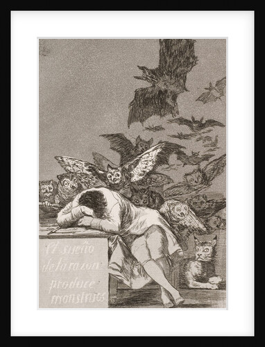 The sleep of reason produces monsters (No. 43), from Los Caprichos by Francisco Goya