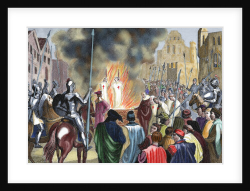 Burning Templar in the 14th century by Anonymous