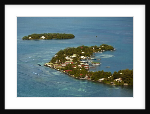 Aerial view of small island in Caribbean Sea, Guadalupe, French Antilles by Anonymous