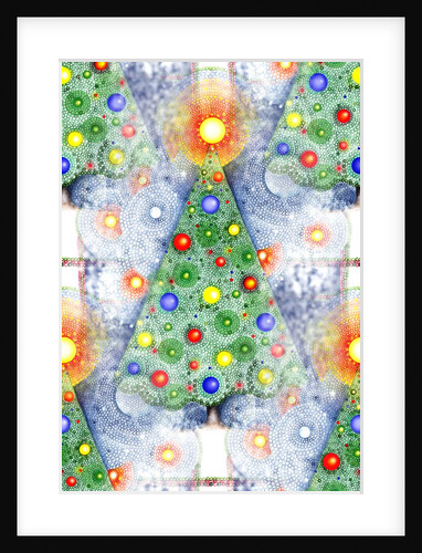 Decorated Christmas trees by Anonymous