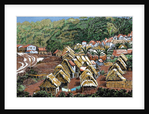 Construction of the Panama Canal. Workers camp in the Highlands of the Emperor by Anonymous