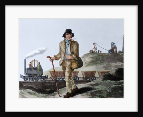 English miner and transport of coal mined by Anonymous