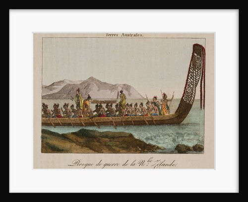 War canoe of New Zealand by Anonymous