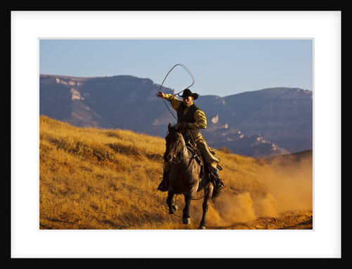 Cowboy riding the range by Anonymous