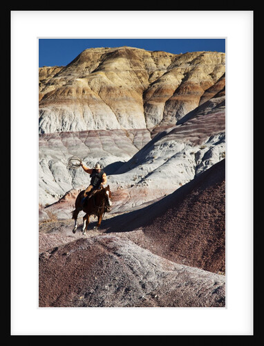 Cowboy in The Painted Hills by Anonymous