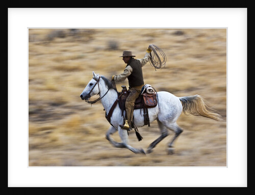 Cowboy riding the range by Anonymous