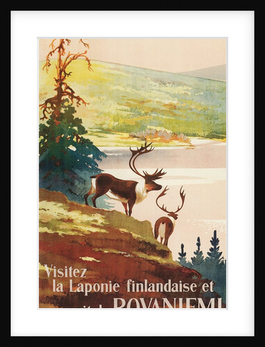 Visit Lapland and Rovaniemi, Finland, Poster in French by Anonymous