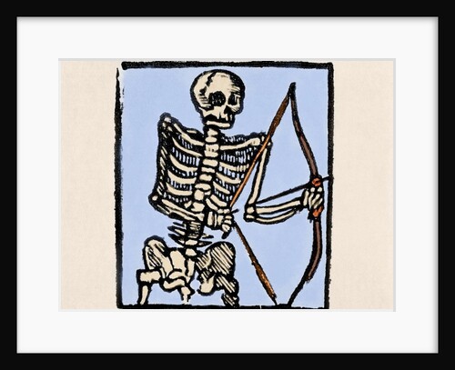 Death depicted with a bow and arrow by Anonymous