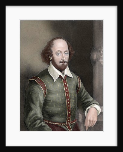 Shakespeare, William (1564-1616). English writer. Colored engraving by Anonymous