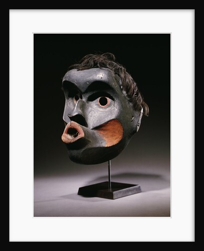 A Kwakwaka'wakw Dzoonokwa wood face mask by Anonymous