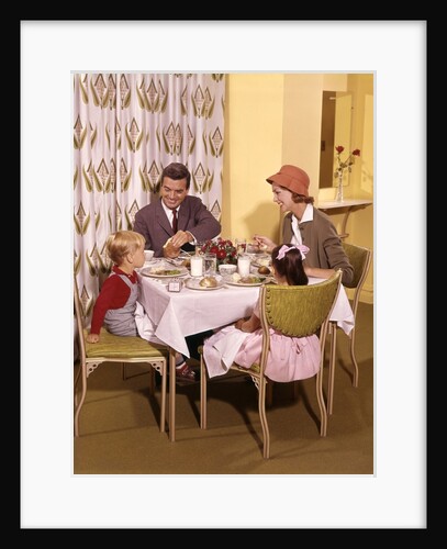 1950s/1960s Family Dining In Restaurant by Anonymous