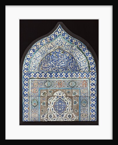An important Diyarbekir tile, mihrab of ogival by Anonymous