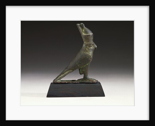 An Egyptian bronze figure of a falcon by Anonymous