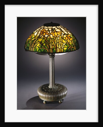 Tiffany Studios 'Daffodil' leaded glass and bronze table lamp by Anonymous