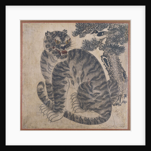 A Tiger Beside a Pine Tree by Anonymous