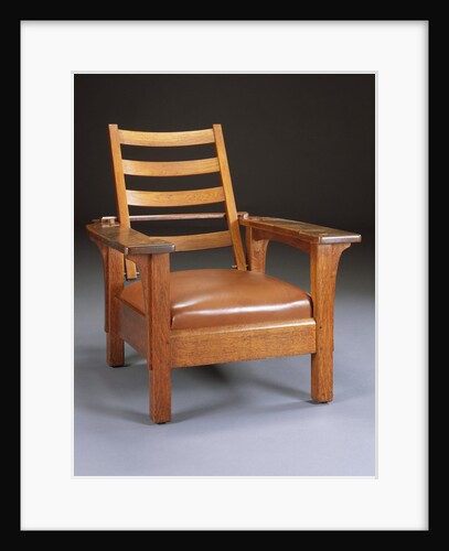 L. & J.G. Stickley Company oak Morris chair by Anonymous