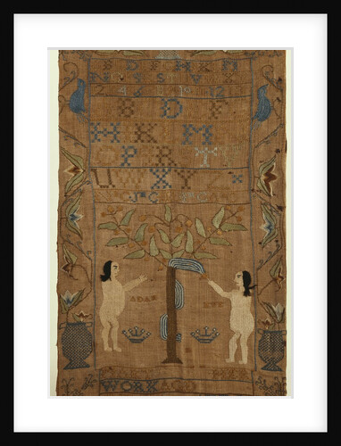 A fine needlework sampler by Anonymous