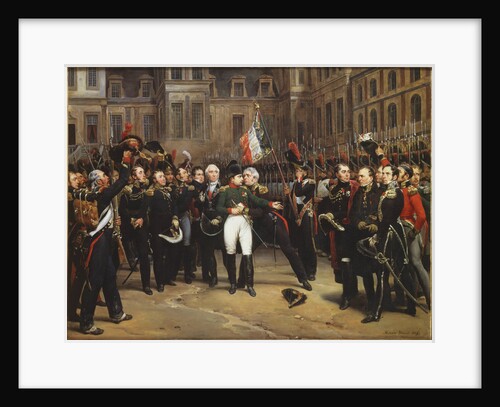 The Farewells of Fontainebleau, 20 April 1814 by Emile Jean Horace Vernet