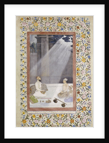 Mughal School painting of Noble with Attendants by Anonymous