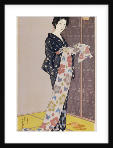 Young woman in a summer kimono by Hashiguchi Goyo