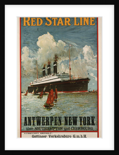 Red Star Line, Antwerpen-New York poster by Anonymous