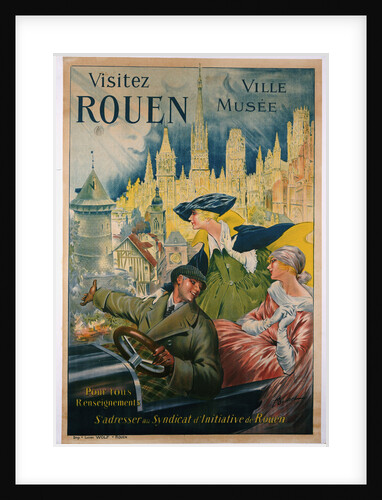 Visitez Rouen poster by P Bonnet