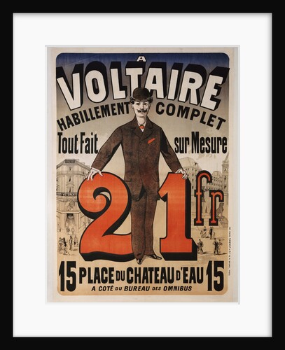 A Voltaire poster by Jules Cheret
