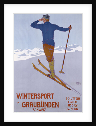 Wintersport in Graubunden poster by Walter Koch