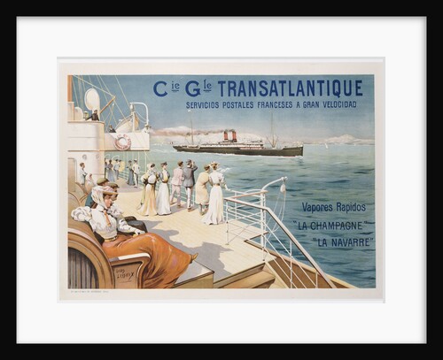 Cie. Gle. Transatlantique poster by Ernest Louis Lessieux