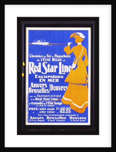 Red Star Line poster by Anonymous