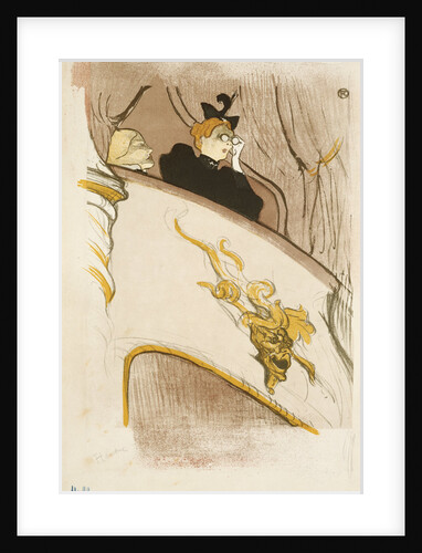 The Box at the Mascaron Dore by Henri de Toulouse-Lautrec