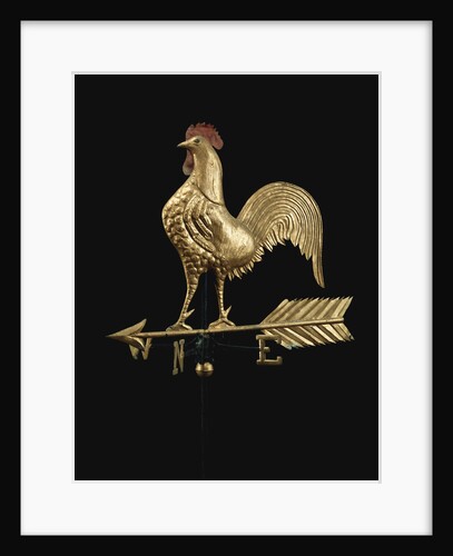 Feathered rooster and arrow weathervane by Anonymous