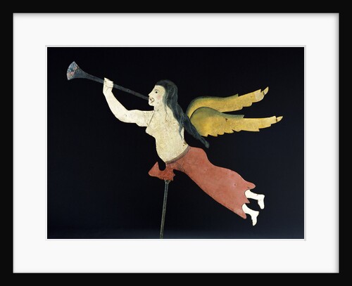 A sheet metal Angel Gabriel weathervane by Anonymous