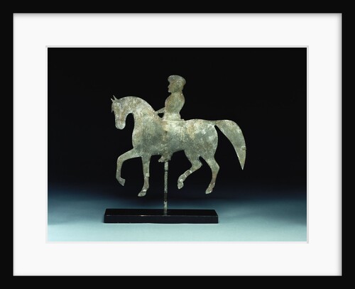 A silhouette horse-and -rider weathervane by Anonymous