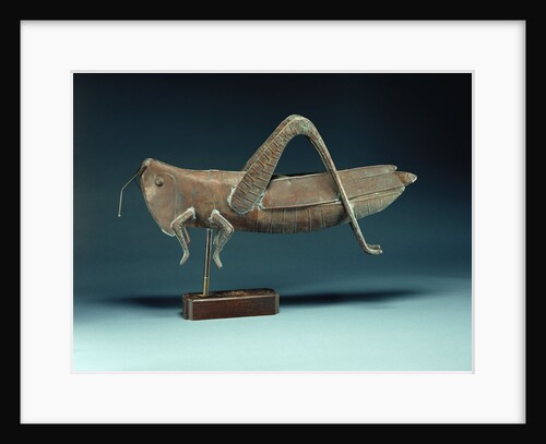 A grasshopper weathervane by Anonymous
