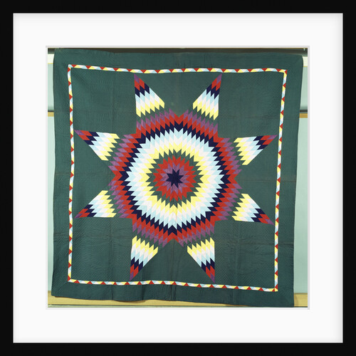 An Amish star of Bethlehem coverlet by Anonymous