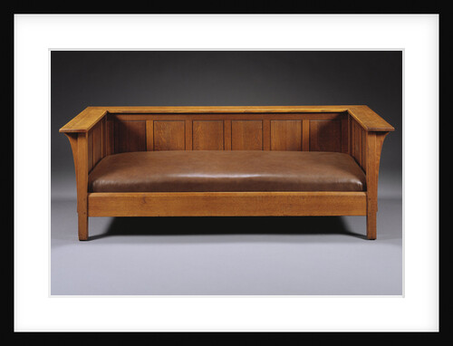 L. & J.G. Stickley Company oak 'Prairie' settle by Anonymous