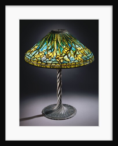 Tiffany Studios 'Daffodil' leaded glass and bronze table lamp by Anonymous