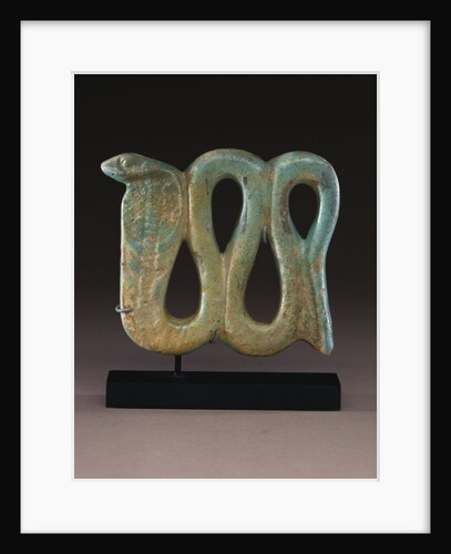 An Egyptian pale-blue faience plaque of a cobra, Dynasty XXVI-XXX, 664-30 B.C by Anonymous