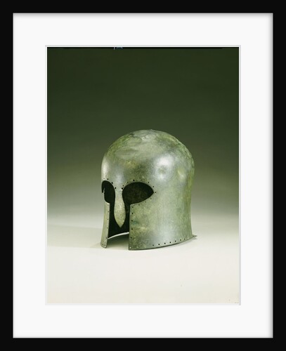 A Greek bronze Corinthian helmet by Anonymous