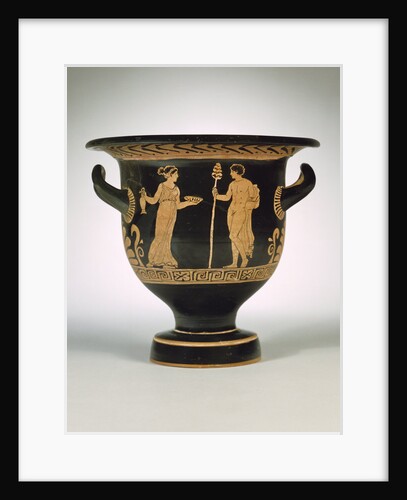 An Apulian red-figure bell krater attributed to the Painter of the Long Overalls by Anonymous