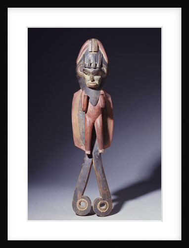 Northern Haida carving of a shaman upon the back of a sculpin by Anonymous