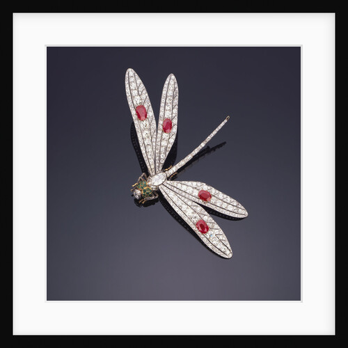 A fine gem-set dragonfly brooch by Anonymous