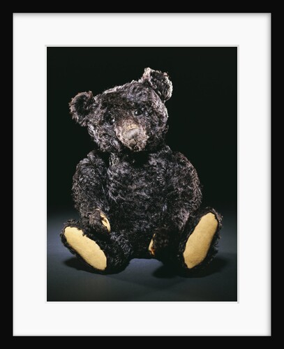 A rare black Steiff teddy bear with rich black curly mohair, circa 1912 by Anonymous