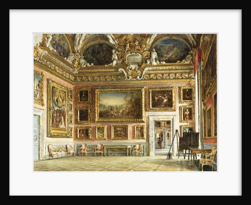 Interiors of the Palazzo Pitti, Florence: The Sala dell'Illiade with Andrea del sarto'sn 'Assumption' by Domenica Caligo by Anonymous